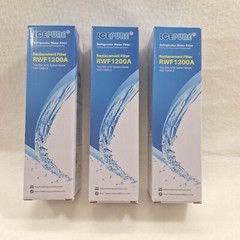 ICE PURE RWF1200A RWF1200A-S Replacement Refrigerator Water Filters Set of 3