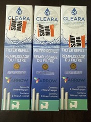 Arrow : Cleara Filter Refill (# 76900) 2 Packs+Spigot Each Box Set Of 3 Boxes.