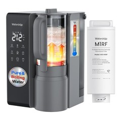 Waterdrop WD-M1 Reverse Osmosis Water Filter Countertop,Gray,with 1 filter