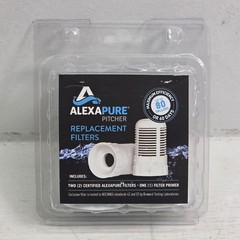 Alexapure Water Pitcher Replacement Filters 2-Pack *No Filter Primer NOB