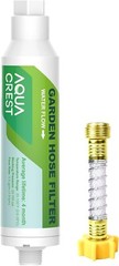 AQUACREST Hose Water Filter with Hose Protector,Reduces Chlorine, dor, Calcium