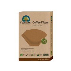 If You Care Coffee Filters No. 4 – Unbleached, Chlorine-Free Paper 100 Count