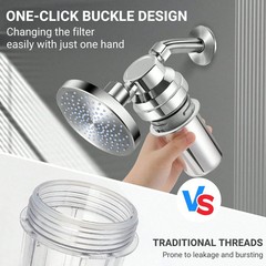 Shower Filter for Hard Water, Removes Chlorine, Improves Skin & Hair
