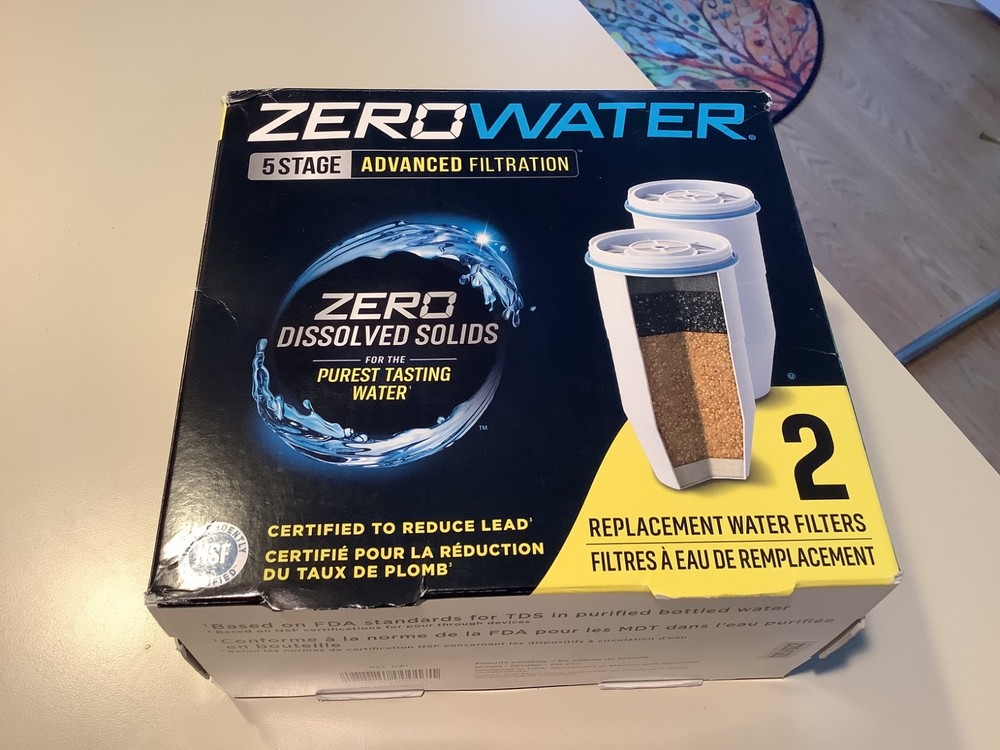 Zero Water 5 Stage Advanced Filtration 2 Pack Replacement Water Filters ZR-017