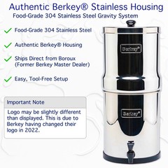 BLEMISHED Berkey Water Filter w/ Boroux Black & Boroux Fluoride Filters