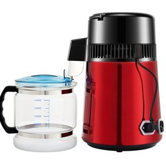 Uimoso 4L Water Distiller Distilled Water Maker 1 L/H w/ Timing Dual Temp Red