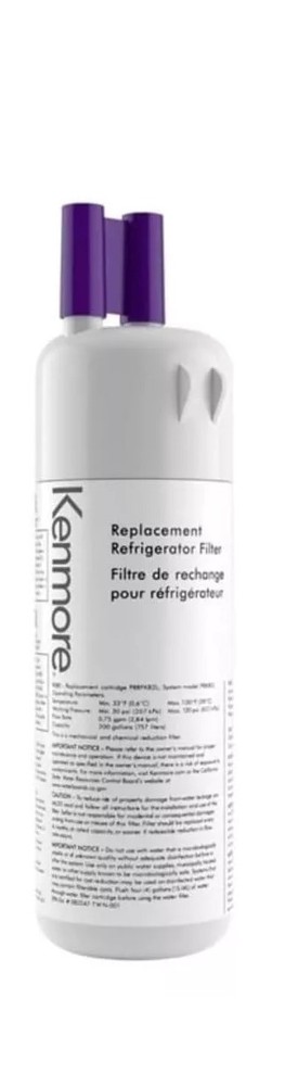 1x Genuine Kenmore Refrigerator Replacement 9930, 9081 Water Filter, White
