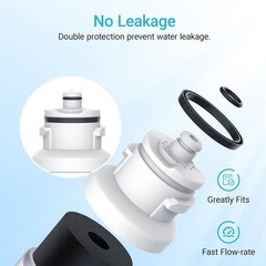 AQUACREST DW2042FR-09 Refrigerator Water Filter, Compatible with DW2042FR, (3)