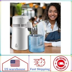 White VEVOR Water Distiller & Filter, 750W, 1.1 Gal, Fully Upgraded with Handle
