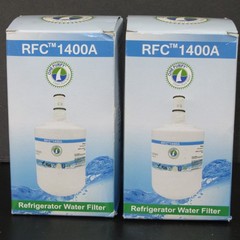 2 Refrigerator Water Filter RFC 1400A Whirlpool GE KitchenAid Kenmore One Purify