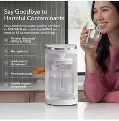 AquaTru Carafe ALKALINE Smart WIFI Countertop RO Water Purifier 4-Stage NEW