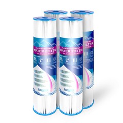 4 Big Blue Pleated Washable (5 Micron) Sediment Filters 20″ Big Blue Housing