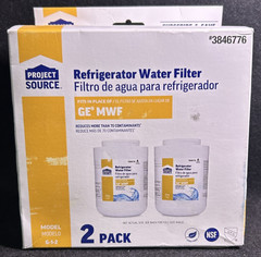 2-Pack NEW Project Source #3846776 G-1-2 Refrigerator Water Filter fits GE MWF
