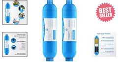 RV Inline Water Filter 2-Pack: Removes Lead, Fluoride & Odor for Clean Drinking