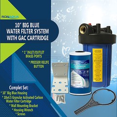 10″ Big Blue Whole House System with 4.5×10” Granular Activated Carbon Filter