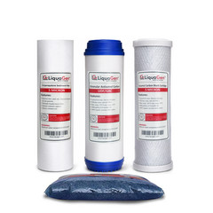 LiquaGen 7 Stage RO/DI Filter Kit Sediment Carbon GAC + 2.4lb Color DI Resin