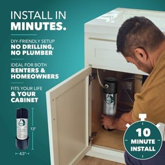 Under Sink Water Filter – 10K Gallon Life, Reduces Lead & Chlorine, NSF Certi…
