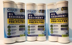 3 Two Packs CLEAR2O RV Sediment Replacement Pre Filter 5 Micron CPP1002