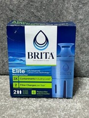 2 Count Brita Elite Replacement Filters for Pitchers Dispensers Blue