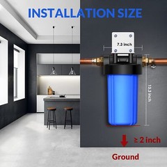 4Pack 10 Inch Big Blue Whole House Water Filter Housing For Well City Filtration