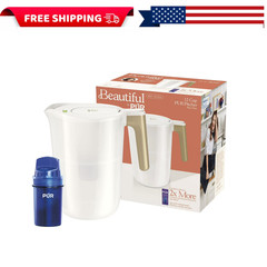 Beautiful by PUR 12 Cup Water Filtration Pitcher White Icing