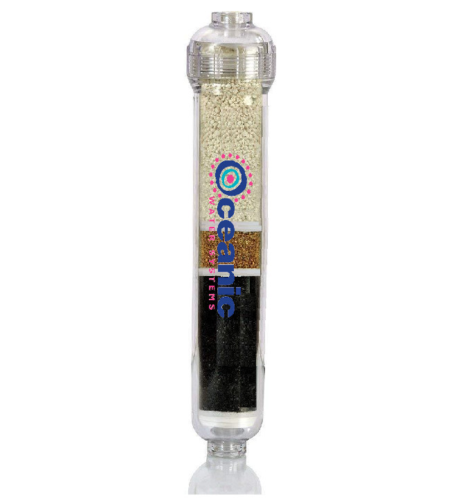 pH Alkaline KDF Carbon RO Inline Water Filter | Reverse Osmosis Mineral ADD ON