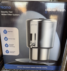 GLACIER FRESH Nano 2.25G Stainless Steel Countertop Water Filtration System NOB