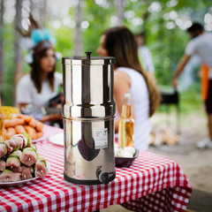 British Berkefeld 2.24 Gallon Gravity-Fed Water Filter System- Stainless Steel w