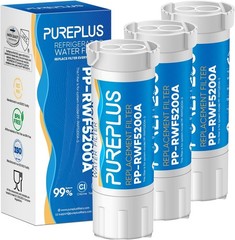 3 Pk PUREPLUS PP-RWF5200A Refrigerator Water Filters For GE WR17X30702 GE-XWF