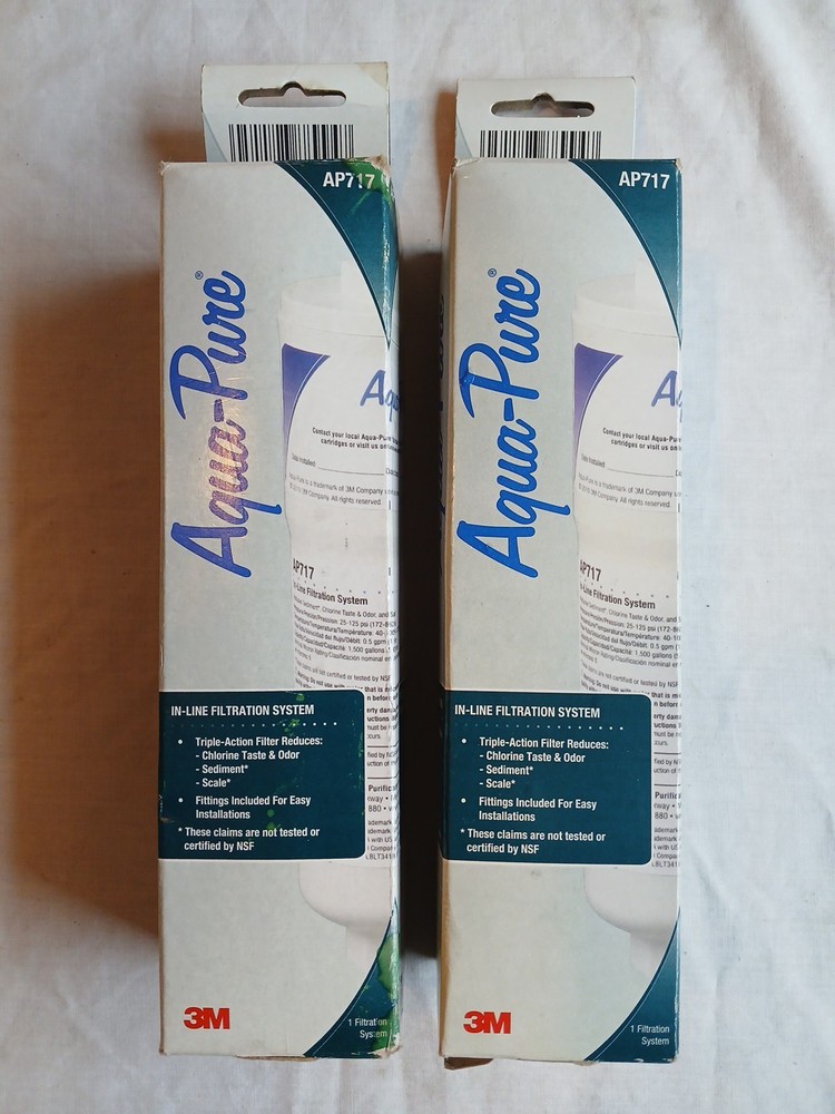 New Lot 2 Aqua Pure AP717 3M Water Filtration In Line Filter Aqua-Pure Set of 2