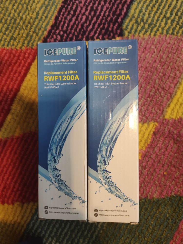 (2) ICEPURE RWF1200A Refrigerator Water Filter for LG or Kenmore NEW