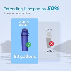 AQUA CREST CF10A Water Filter Compatible with Pur® PPT700W, DS-1800Z, CR-1100C
