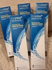 Lot of 5 Ice Pure Refrigerator Water Filter RWFO700A, New In Package FED