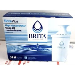 Genuine 3 Pack Brita Plus High Density Replacement Filters Cartridges BritaPlus