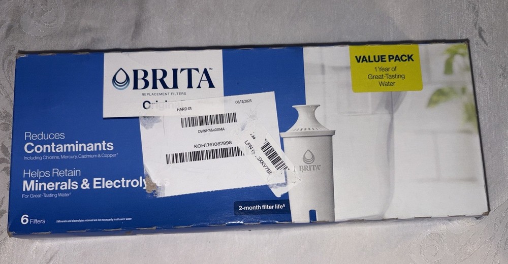 Brita Water Pitcher Filters 6 Pack Genuine OEM – New in Box