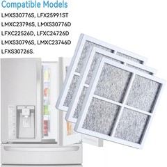 3-Pack LG Refrigerator Air Filter Replacement for LMXS30776S LFX25991ST