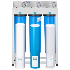 Whole House Water Purifier: Sediment + GAC + CTO Filters | 15 GPM