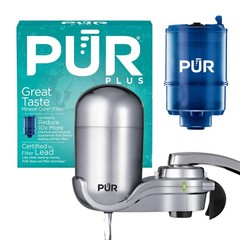 Filter Faucet Mount Lead Reducing 100 Gallon Chrome PUR FM-3700 Water Plus Easy