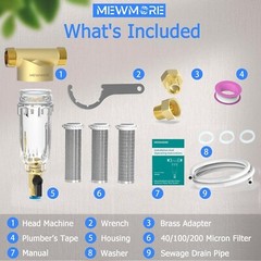 Filtro de Sedimentos, Filtro de Agua de Sedimentos Reutilizable de 40, 100 y 200