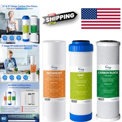F3 Prefilter Water Filter 6 Pack for Standard RO Systems Carbon Material