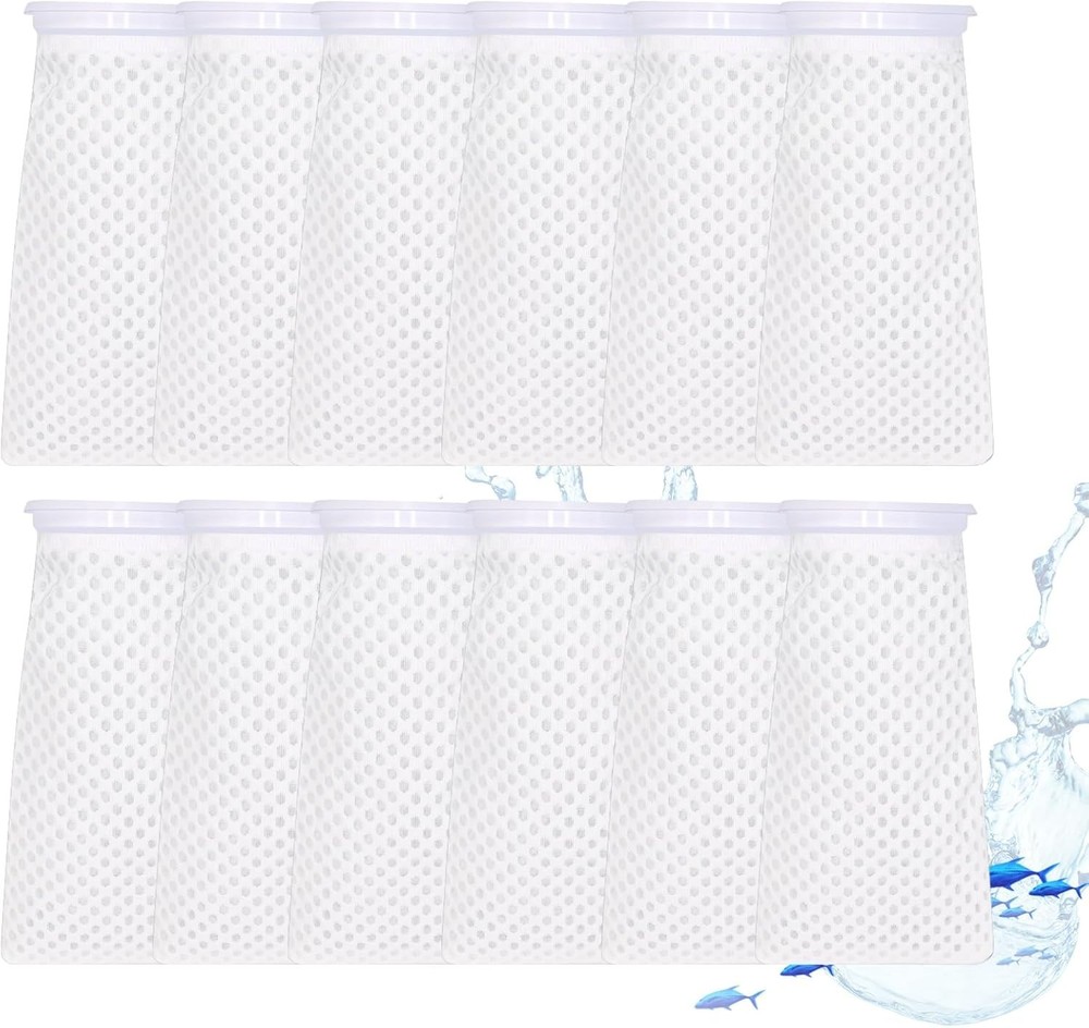 12 Pack 4 Inch Filter Sock, 150 Micron, Ring Honeycomb Filter Socks, Filter Sock