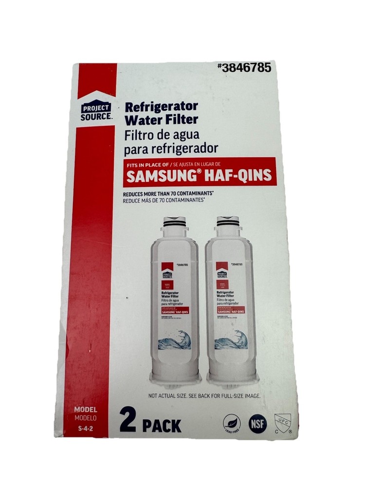 Project Source Twist-in Water Filter S-4-2 Fits Samsung HAF-QINS 2-Pack