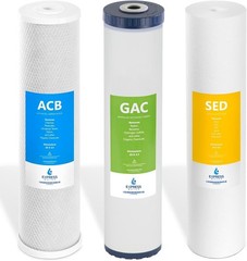 EXPRESS WATER FLTWH2045CGS1 Whole House Replacement Water Filter Set, 3 Count…