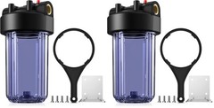 Whole House Water Big Filter Housing 1 Count (Pack of 2), Blue