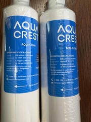 Lot of 2 Aqua Crest AQU-F-1000 Refrigerator Water Filters- F
