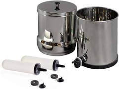 British Berkefeld 2.24 Gallon Gravity-Fed Water Filter System- Stainless Steel w