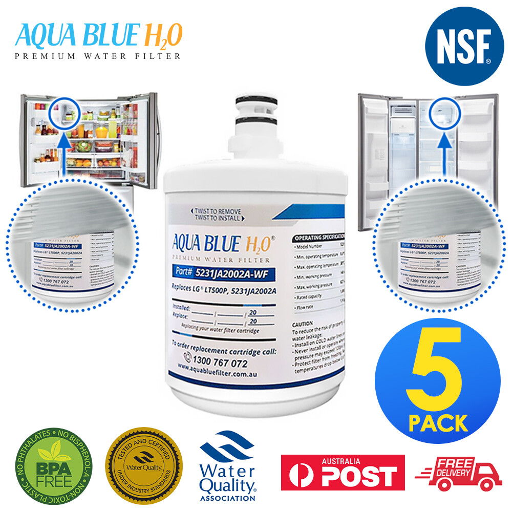 5 x Generic LG LT500P ADQ72910901 5231JA2002A-S Ice & Water Fridge Filter