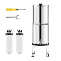 Uimoso 2.25G Stainless Steel Countertop Water Filter System with Dual Filters