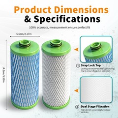 2-Stage Replacement Filters, Compatible with A. O. Smith AO-US-200-R 2-Pack