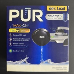 PUR Maxion Black/Chrome Faucet Mount Filtration System PFM400H Water Filter